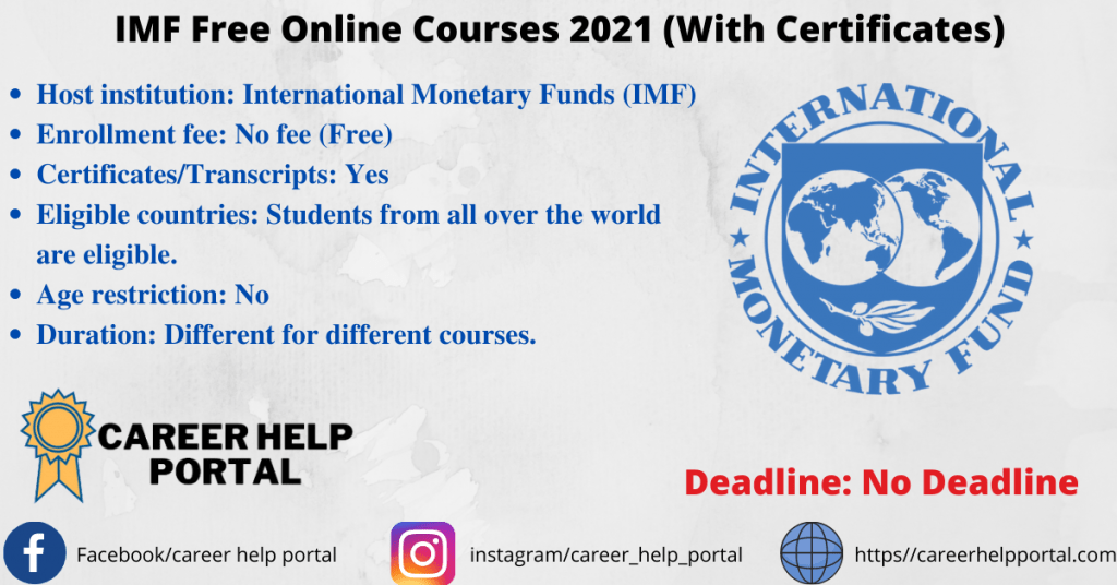 IMF Free Online Courses 2021 (With Certificates)