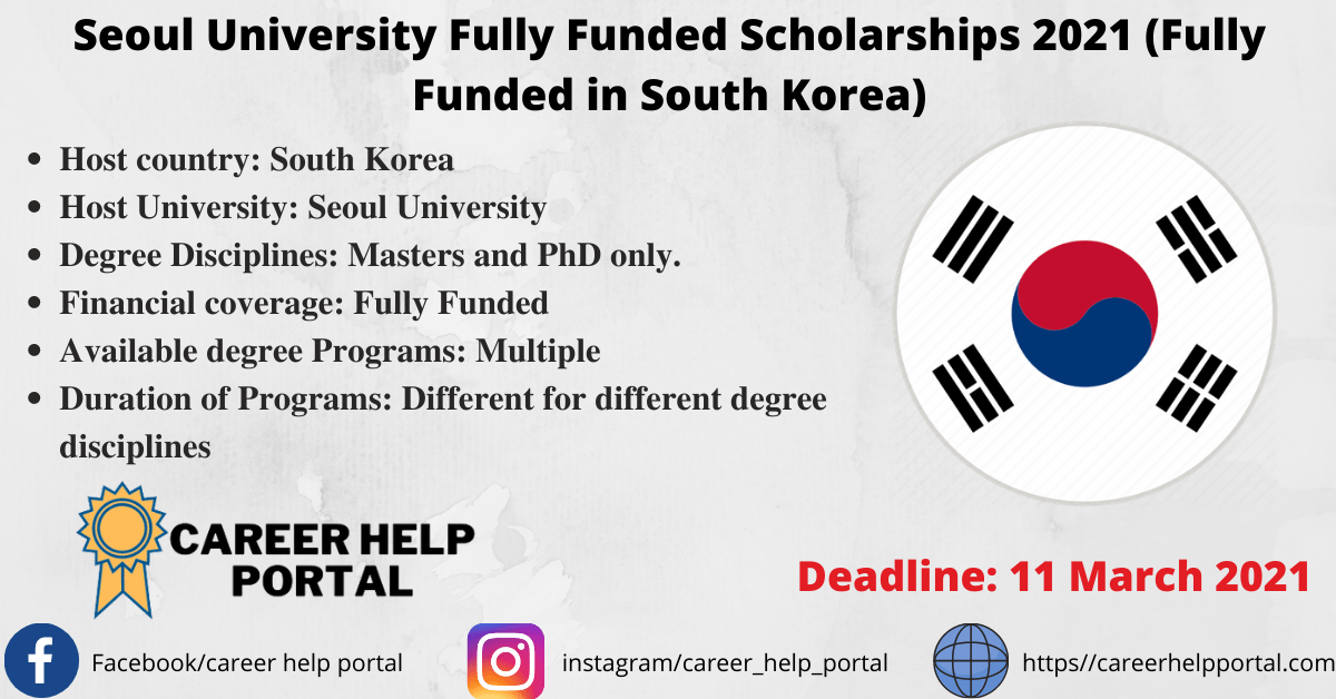 phd scholarships south korea