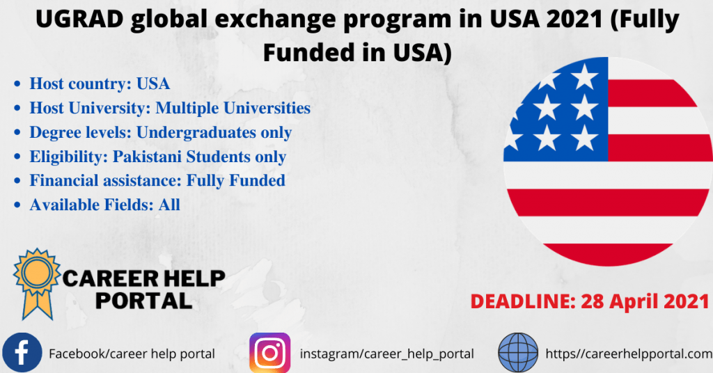 UGRAD global exchange program in USA 2021 (Fully Funded in USA)