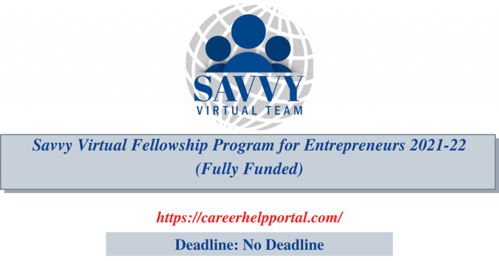 Savvy Virtual Fellowship Program for Entrepreneurs 2021-22 (Fully Funded)