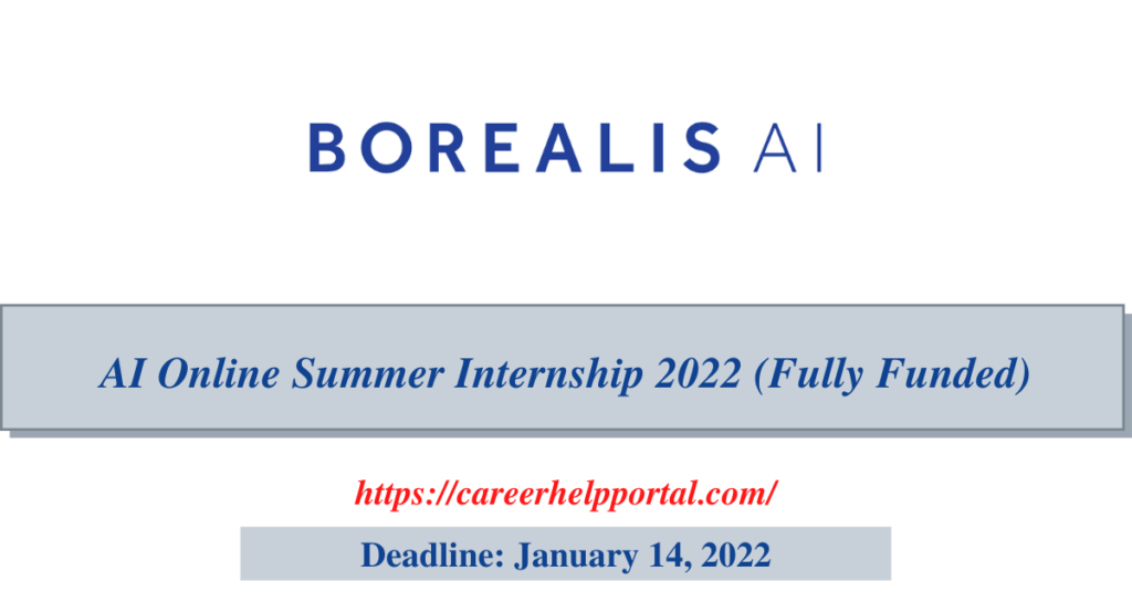 AI Online Summer Internship 2022 (Fully Funded)