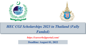 HEC CGI Scholarships 2023 in Thailand Fully Funded